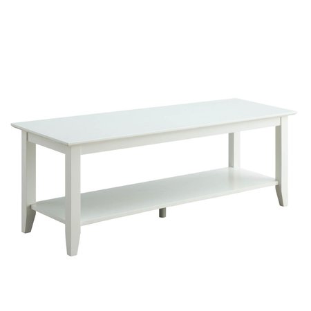 CONVENIENCE CONCEPTS American Heritage Coffee Table with Shelf - White HI2539768